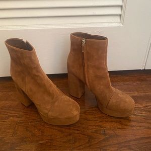 Tan booties